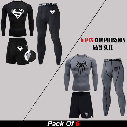 6pcs Compression Gym Suits