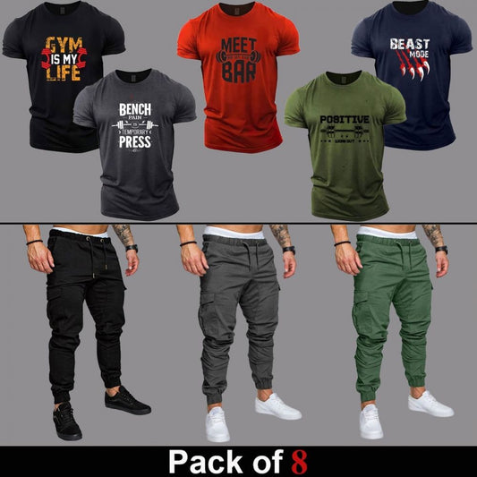 8 Pieces - VCCP Deal (5 Shirts + 3 Cargo)